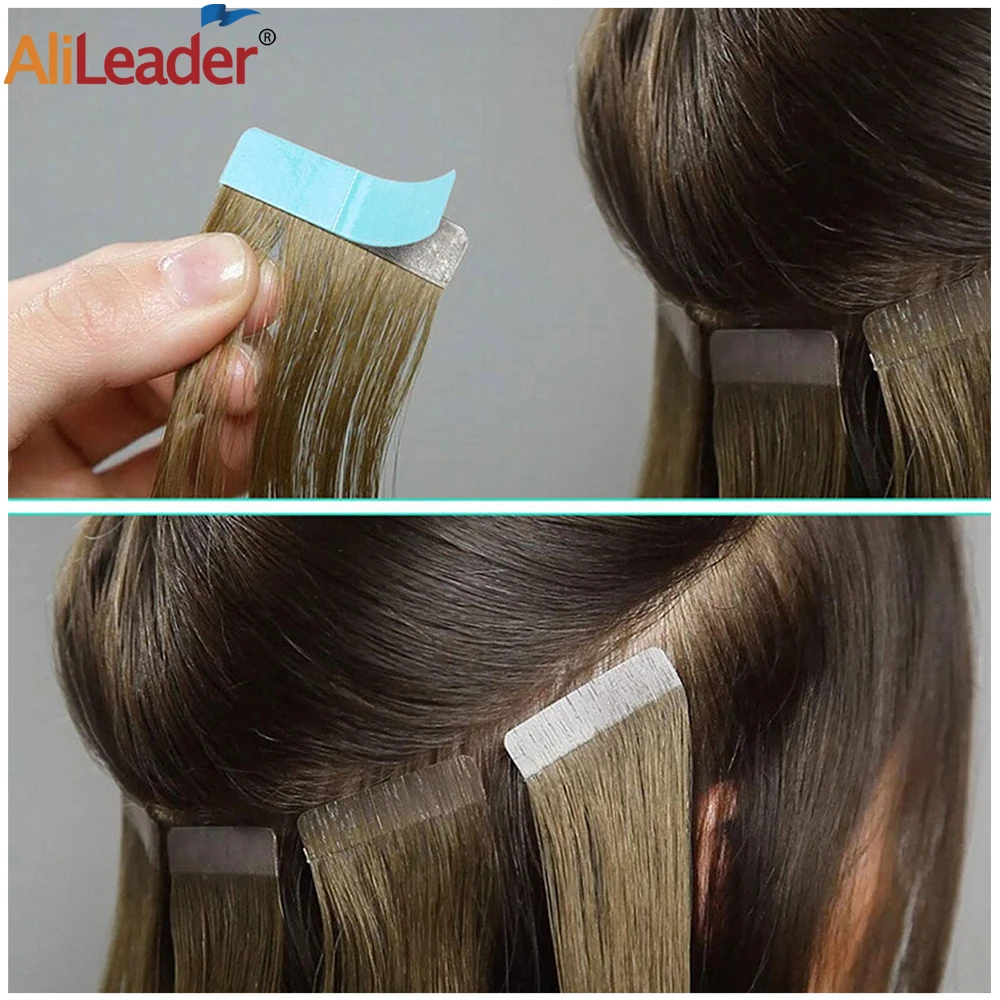 60Tabs Waterproof Hair Extensions Tape 4*0.8Cm Ultra Hold Double Sided Replacement Tape For Hair Extensions Women Hairdress Tool