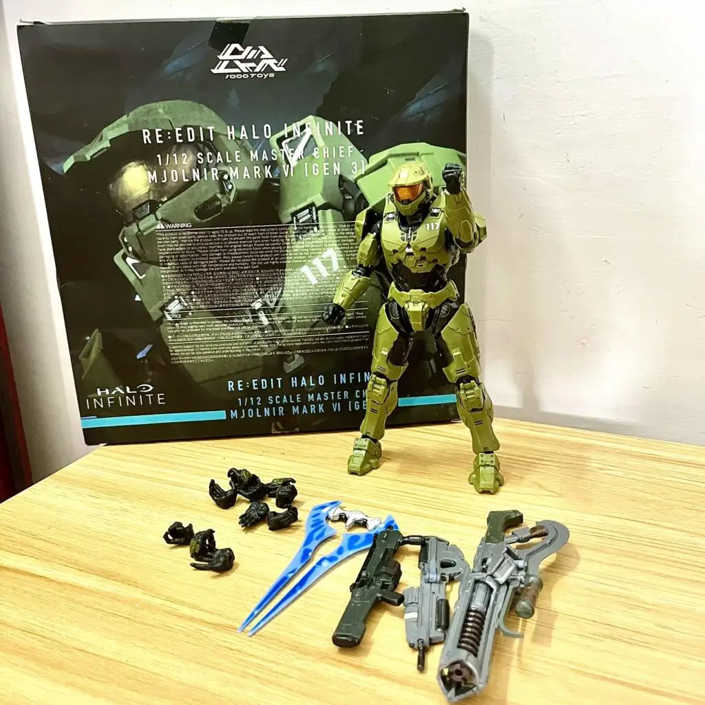 Jazwares Master Chief Infinite Mjolnir MK VI Spartan MK VII Palmer Jun-A266 Yoroi Enigma Action Figure Joint Moveable Doll