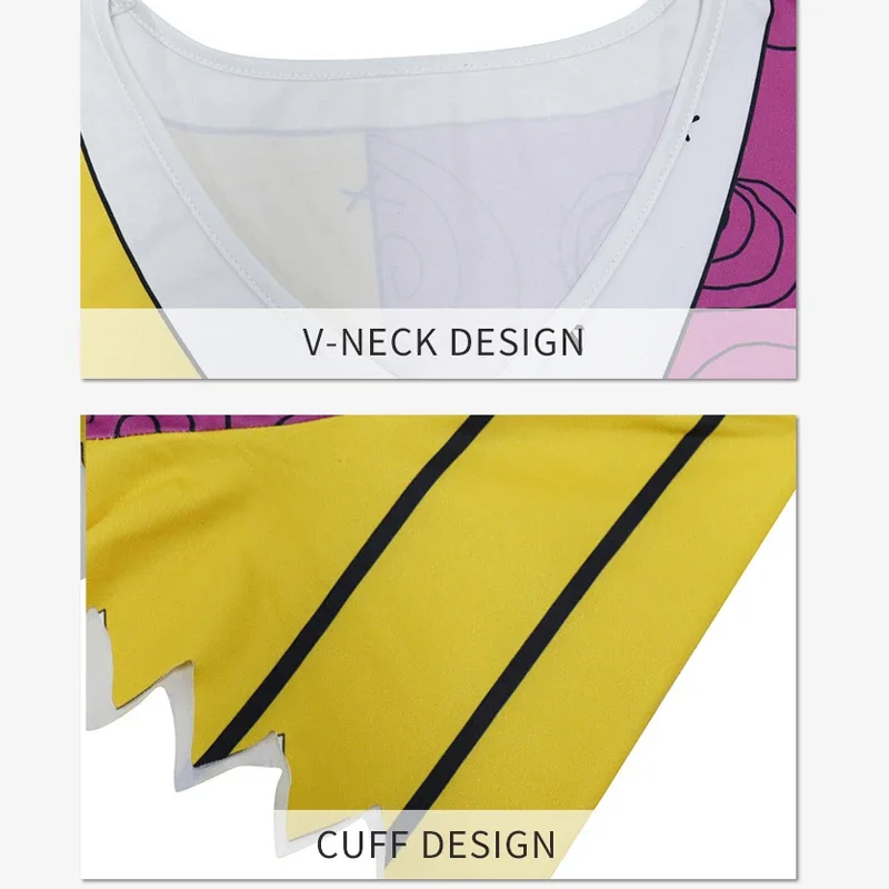 Costumes de cosplay d'Halloween pour filles, robe imprimée Sally Cos, jupe de Noël Cry Night, vêtements fantaisie