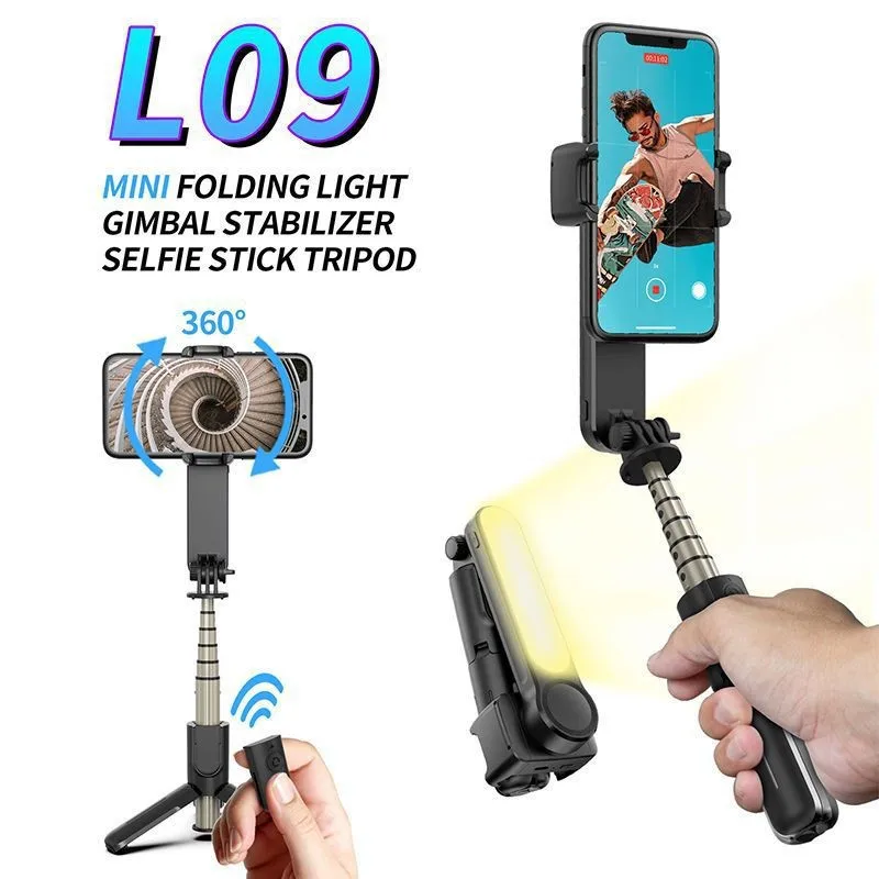 

Bluetooth selfie stick, handheld gimbal anti-shake stabilizer filling light bracket shooting artifact