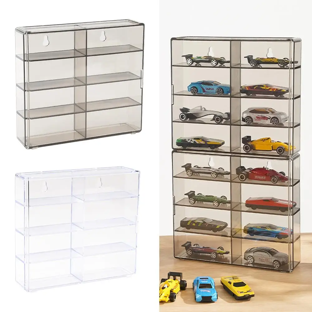 1/64 Diecast Model Car Display Case Box Acrylic High Grade Thickening Reinforcement 8 grid Hobby for Souvenir (Without Car)