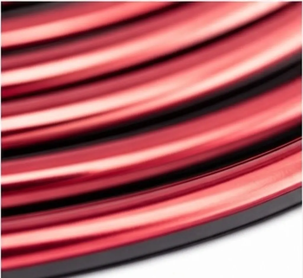 5M Car Interior Flexible Trim Strip Decorative Seal Trim Strip Auto Mouldings Red Electroplating for Car Interior and Exterior