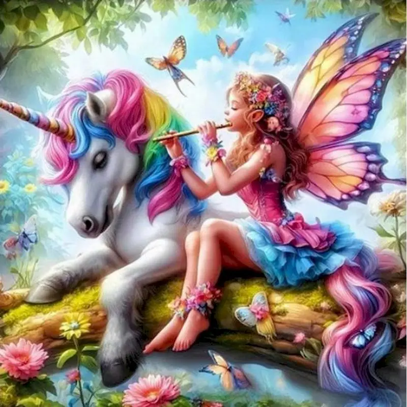 

SDOYUNO Angel Girl DIY diamond painting Full Diamond Mosaic Cross Stitch Embroidery Kit Cartoon animals Home Decor New 2025