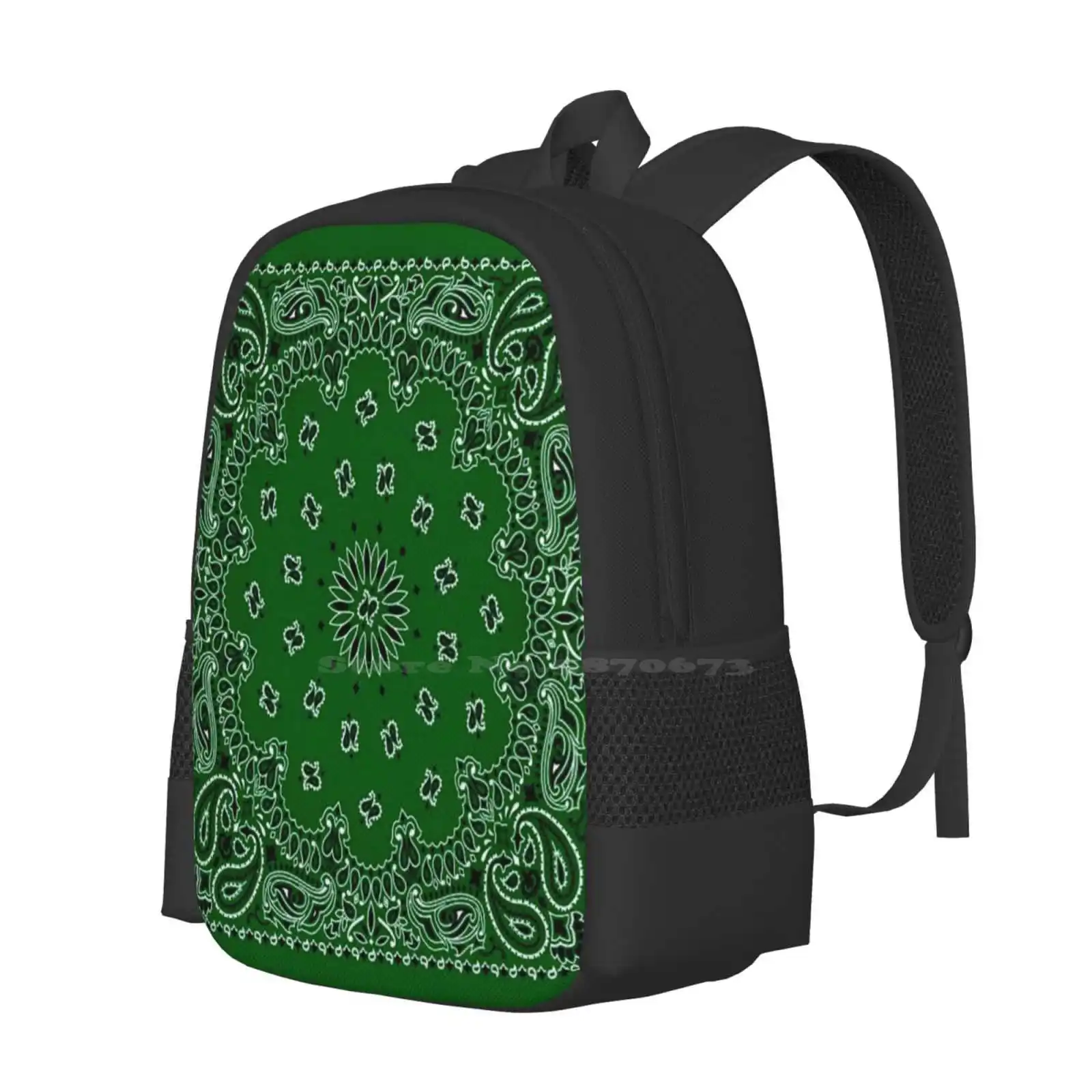 Green Bandana Hot Sale Schoolbag Backpack Fashion Bags Handkerchief Hood Rag Chicano Mexican Barrio Gang Verde Colors Pano