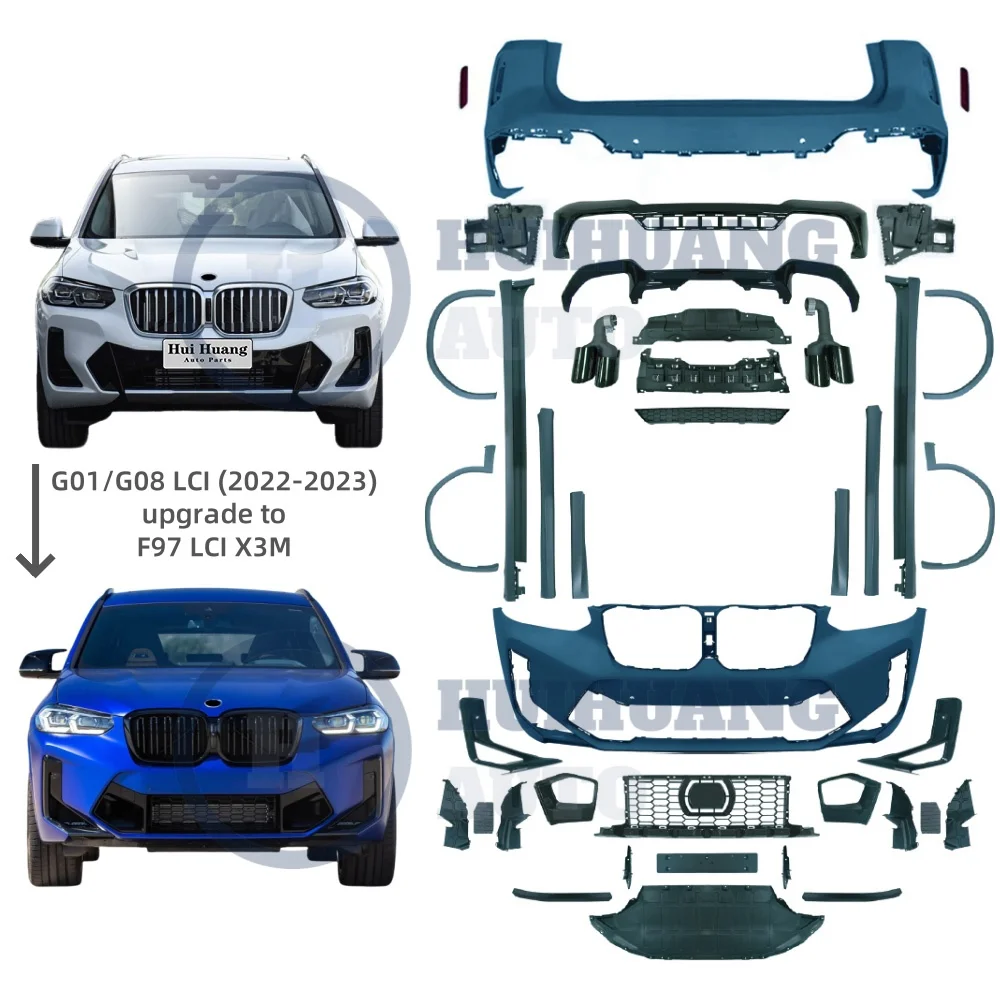 Комплект обвеса F97 LCI X3M для моделей X3-серии G01 G08 LCI 2022 2023 xDrive20i xDrive30i, тюнинг-детали бампера от производителя