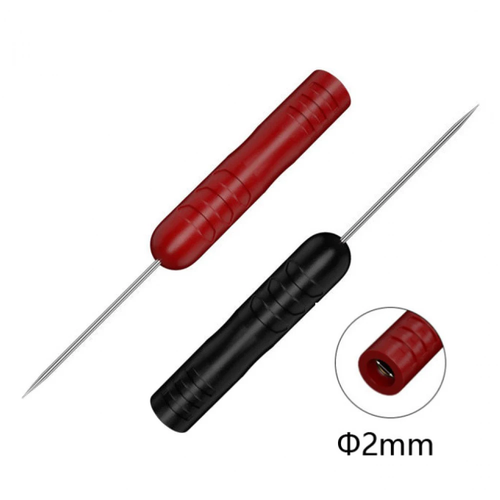 

1 Pair 0.7MM Universal Multimeter Test Probe Tip Test Lead Extention Piercing Needle Tip Probe Multimeter Pen Pin 2MM Hole