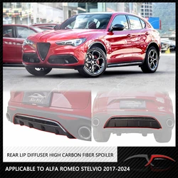 For Alfa Romeo Stelvio 2017-2019 rear lip diffuser High carbon fiber/FRP spoiler bumper guard plate