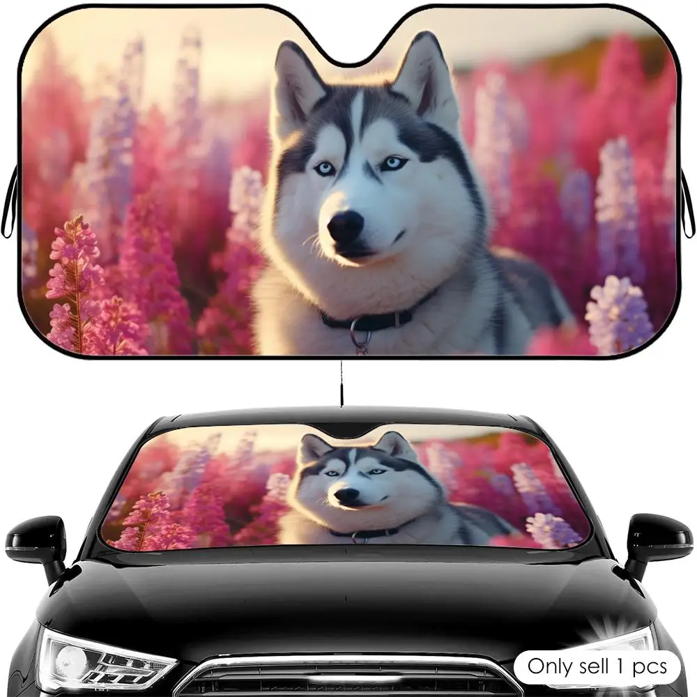 

Солнцезащитный козырек для автомобиля Husky Dog, защита от УФ-излучения, теплоизоляционный чехол, универсальный солнцезащитный экран
