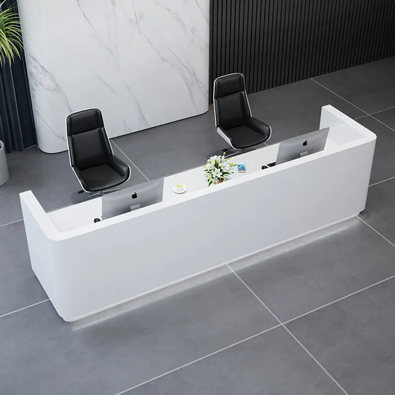 Luxury Cash Register Reception Desks Business Counter Front Desk Reception Desks Simple Design Office Furniture Meja Kasir LLRD
