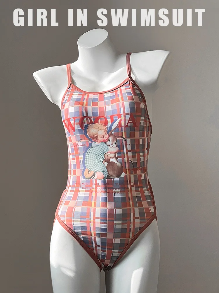 

Faionable Printed Profional Racing Swimsuit Women's One-Piece e Bal Removable Chest Pad Swimming Hot Spring