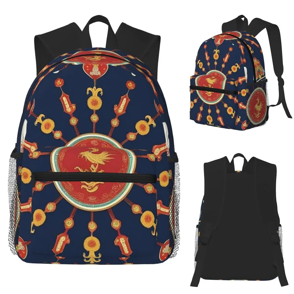 

Традиционный корейский Dancheong Phoenix потолочная панель студенческий рюкзак школьная сумка походный дорожный рюкзак сумка для книг сумки на плечо