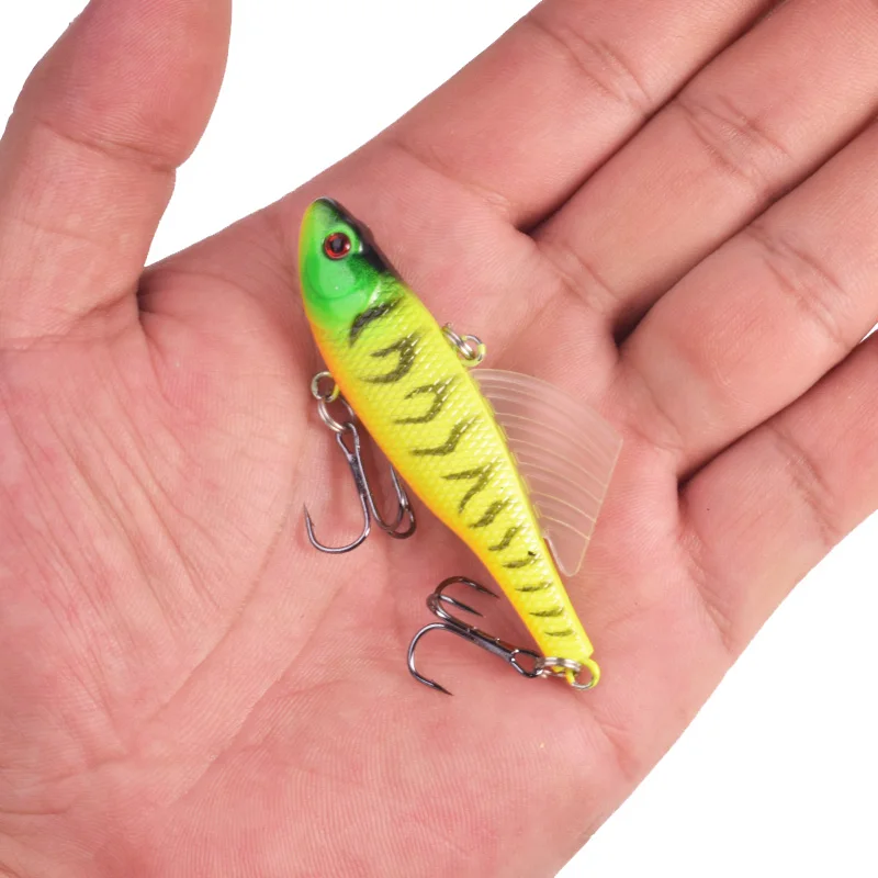 1 Pcs Vibration Sinking Pencil Fishing Lures 7cm 15g With Wings VIB Winter Ice Fishing Jig Wobblers Plastic Artificial Hard Bait