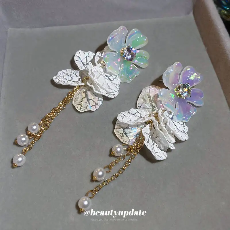 Elegant Really Stunning Super Ethereal French Resort Style Tassel Earrings A Unique Fashionable Gentle