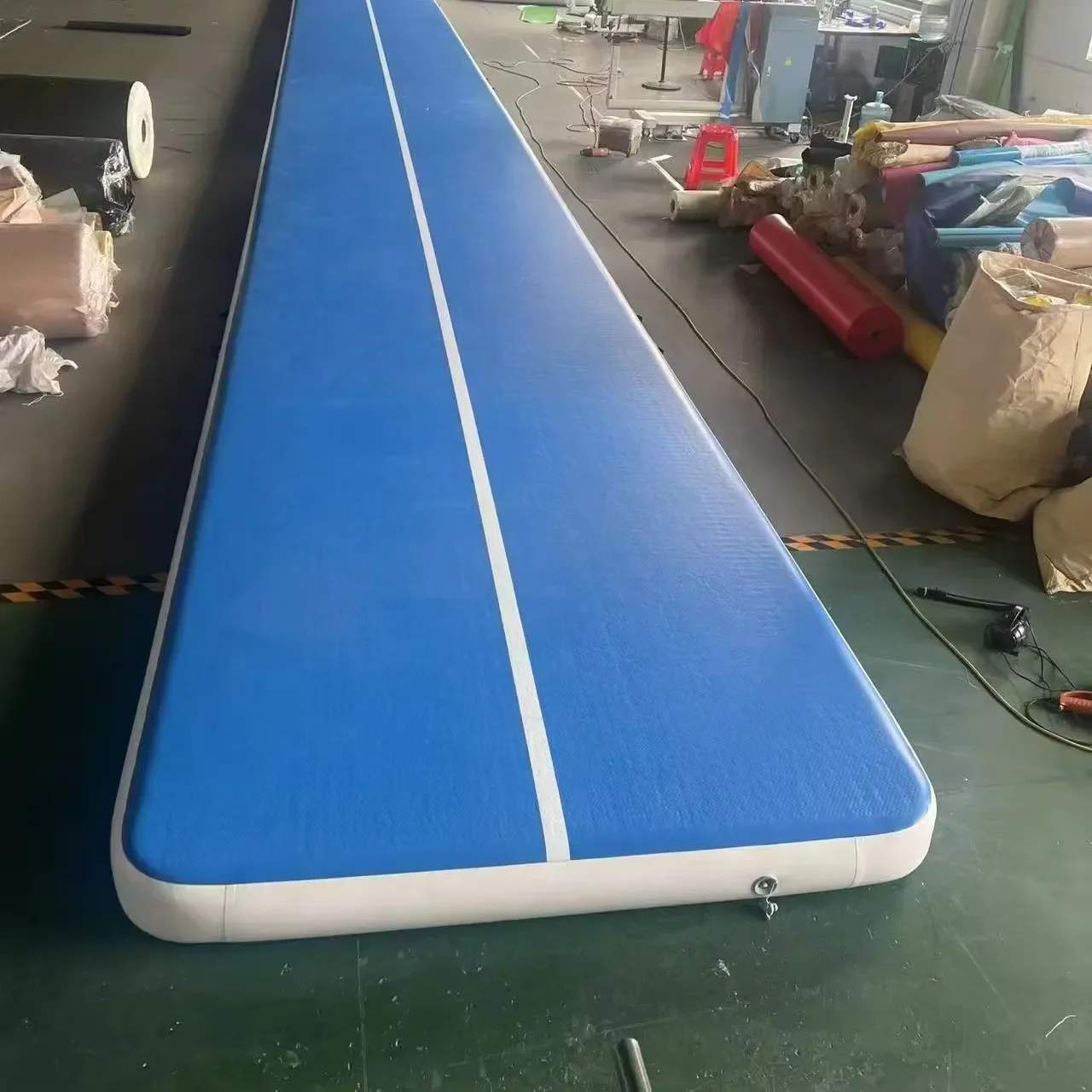 Tappetino da allenamento gonfiabile per tappetino da ginnastica ad aria 11m 12m 13m Tracce da ginnastica per allenamento con pompa elettrica
