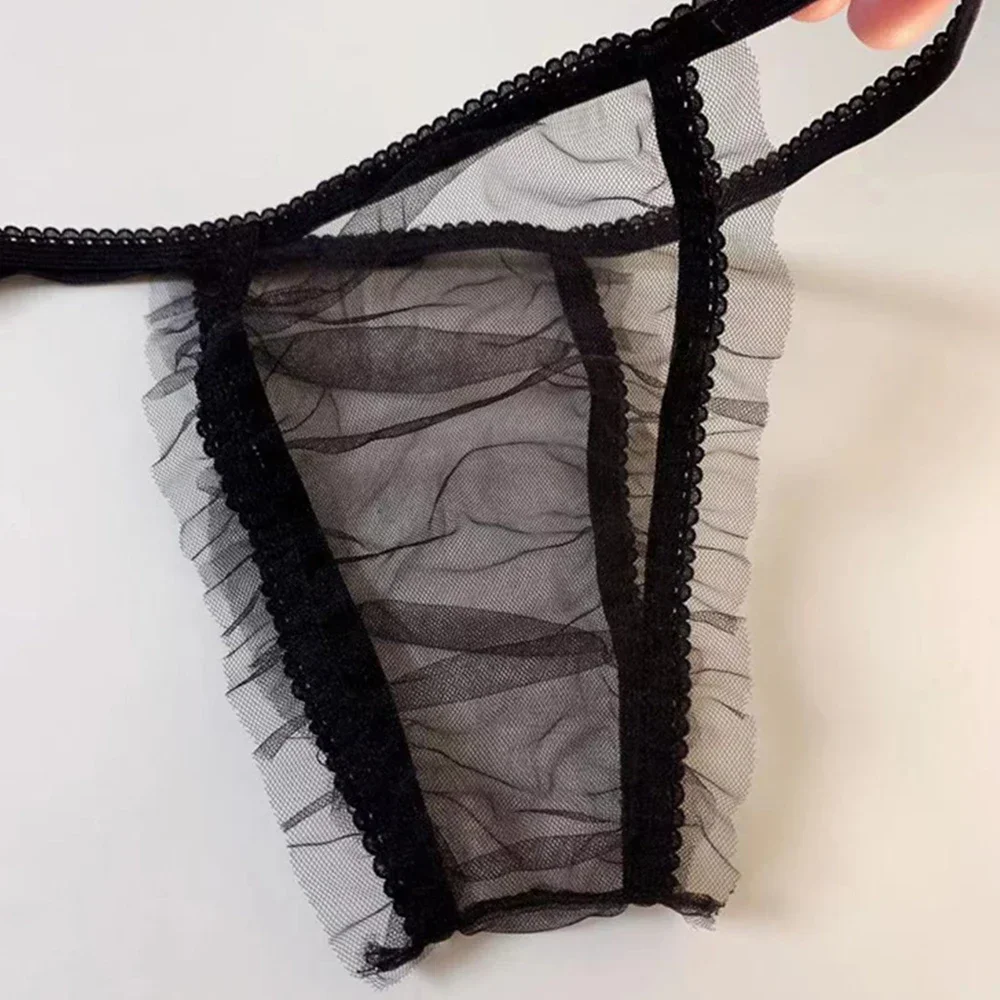 Mesh Sheer Thong Tanga Underwear in Ultra Thin Fabric for Womens Mens Black/Red/Pink/White/Green Package Contents 1*Underwear