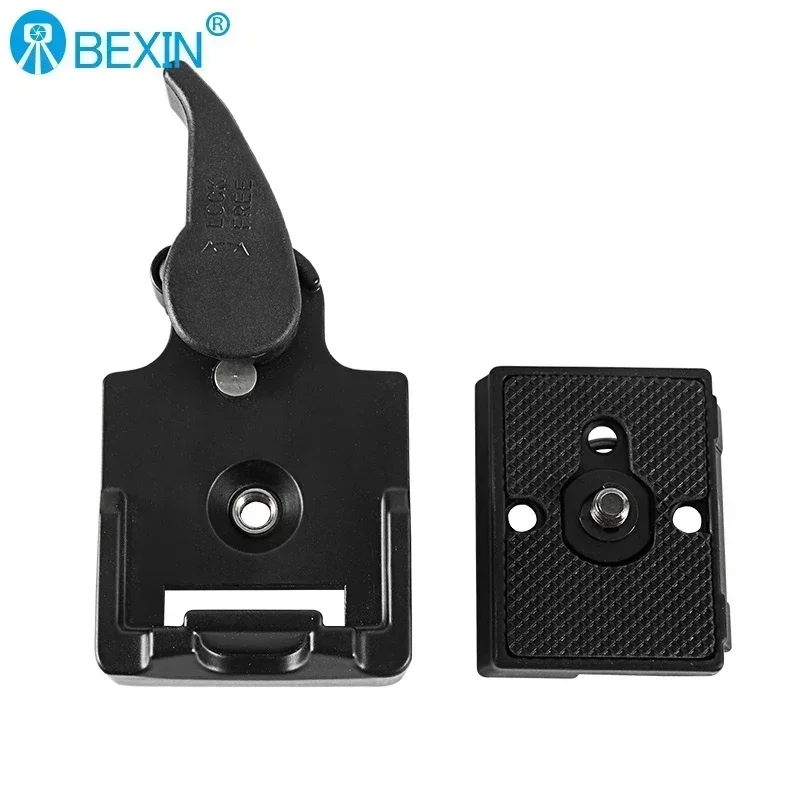 BEXIN 200PL-14 323 adattatore a morsetto a sgancio rapido per treppiede per fotocamera con piastra stabilizzatrice Manfrotto 200PL-14 Compat BS88