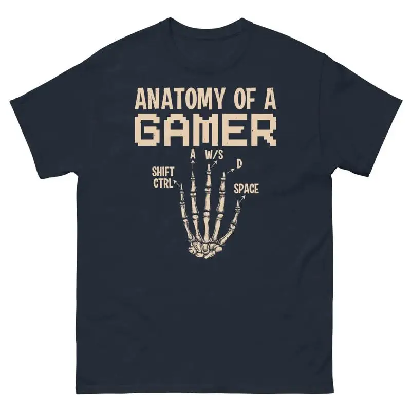 Anatomy of a Gamer Video Games Keyboard Controller Geek Unisex Classic Tee