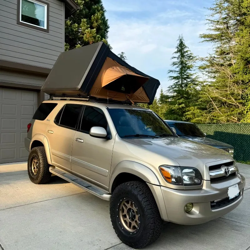 4X4 Rooftop Tent Car Rooftop Tent Travel Large Windows New Rooftop Tent for 4 People