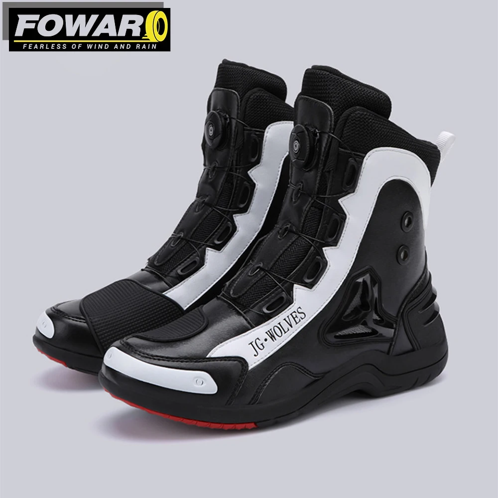 

Motorcycle Boots Non-slip Off Road Racing Boots Cycling Road Shoes Windbreak Knight Shoes Casual Four Season Style Highway Boots