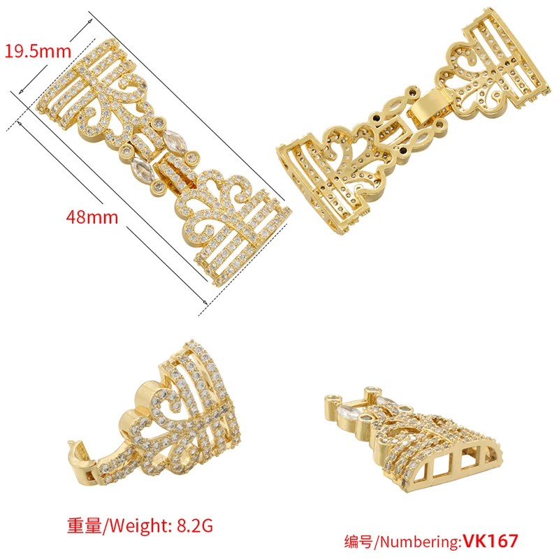 Verschiedene Haken für Schmuckherstellungszubehör, DIY-Haken, Zubehör, Zirkonia-Verbinder für Armbänder: VK163 – Detail 31