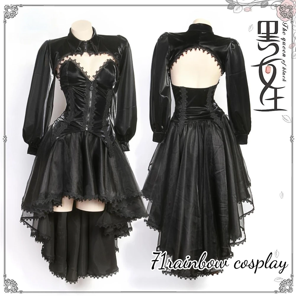 Original Design Cosplay Dark Queen Cosplay Costume Woman Halloween Witch Cosplay Dress Lolita Daily Suits Dresses Sexy Cosplay