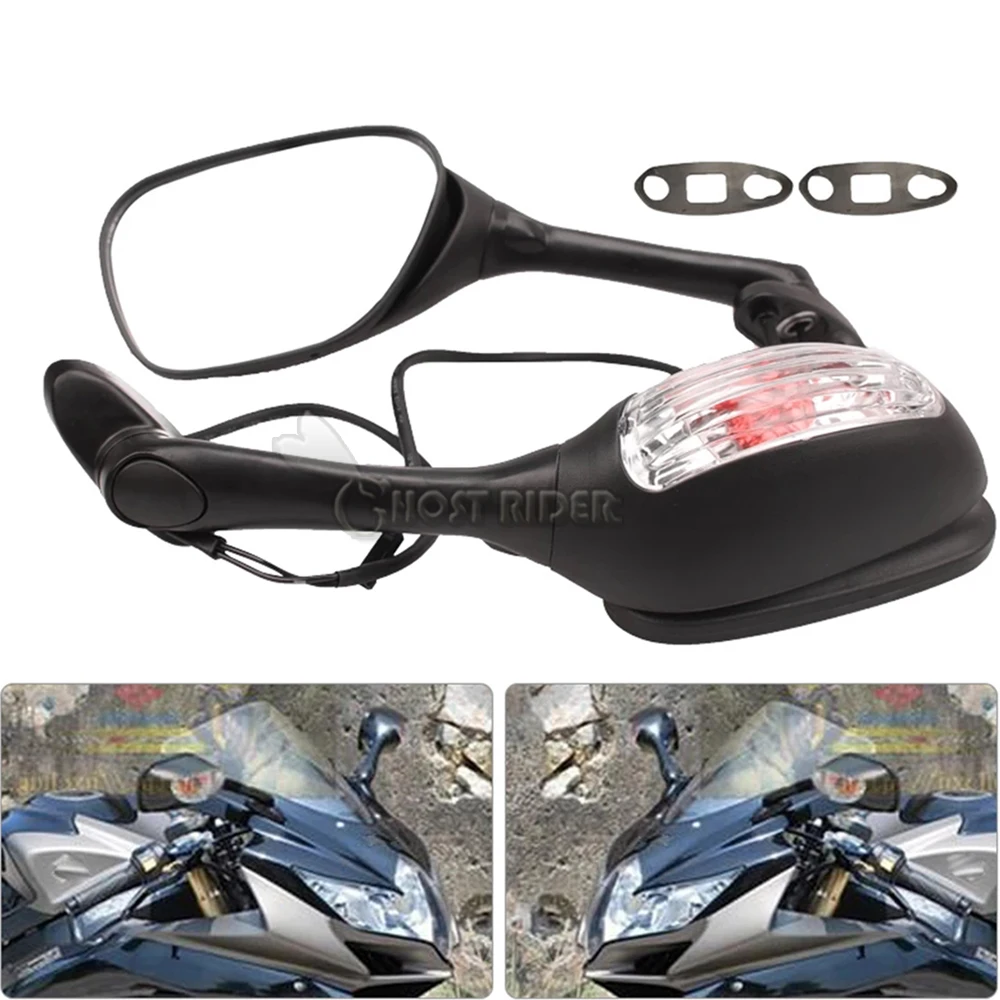 For Suzuki GSXR 600 750 2006 2007 2008 2009 2010 GSXR 1000 2005 2006 2007 2008 K6 K7 K8 Motorcycle with lights Rearview Mirror