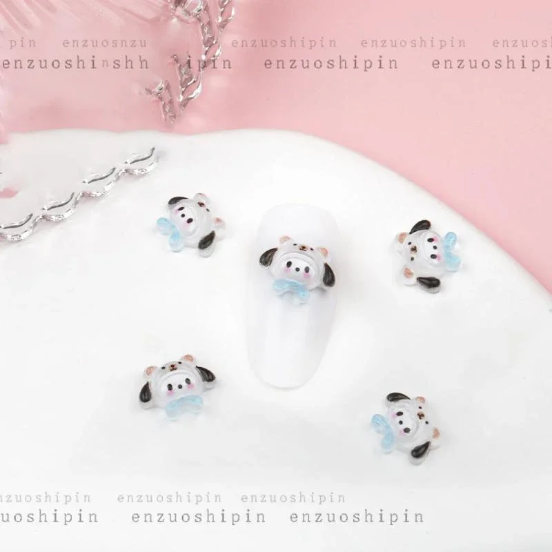 MINISO my melody Kuromi Cinnamoroll pompon Purin Cute nail art gioielli ragazza cuore tridimensionale cartoon wear decorazioni