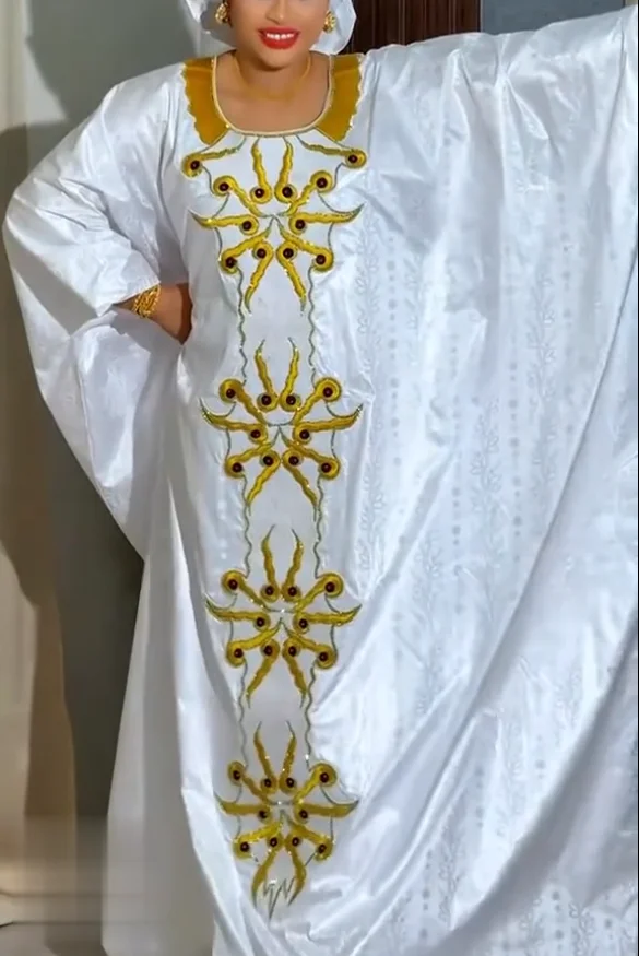Traje Tradicional Nigeriano H&D para Mujer, Vestidos Bordados Turcos, Vestidos de Iglesia en Oferta, Vestidos Africanos para Mujer