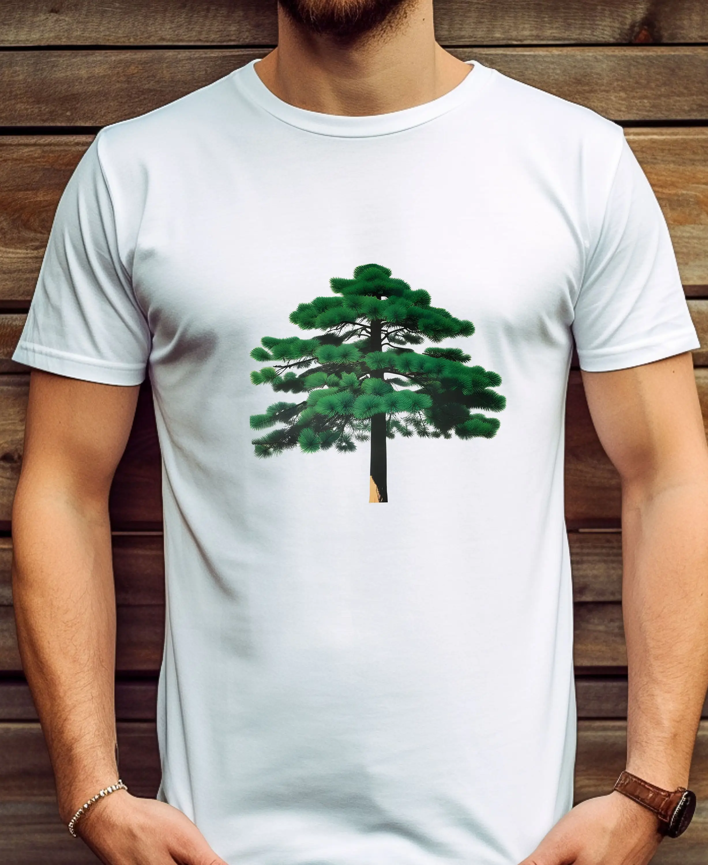 Tree T Shirt Fur Pine Coniferous Nature Woods Wilderness Treehugger