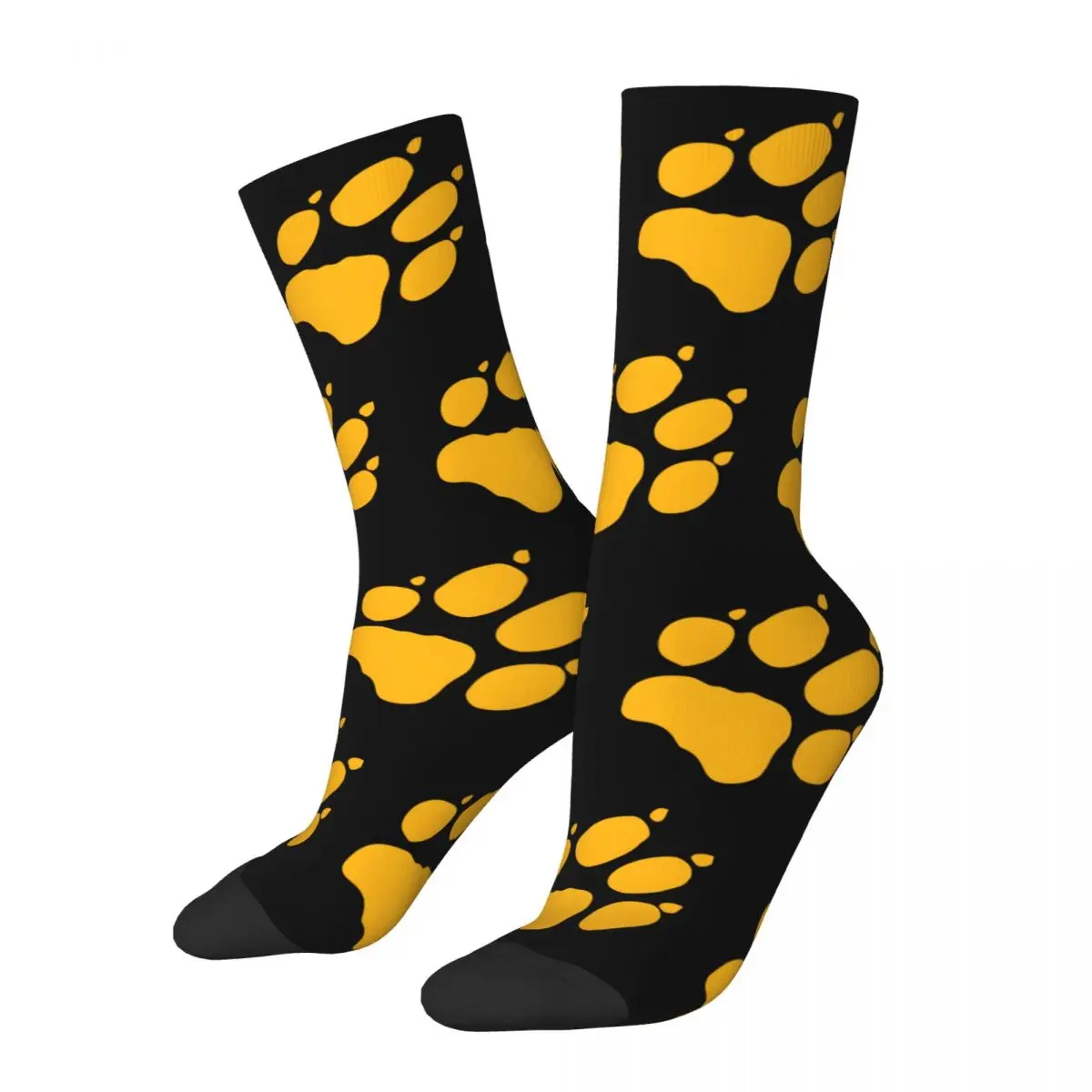 Happy Funny Men's compression Socks Jack Yellow Wolfskin Retro Harajuku Jack Wolfskin Hip Hop Novelty Pattern Crew Crazy Sock