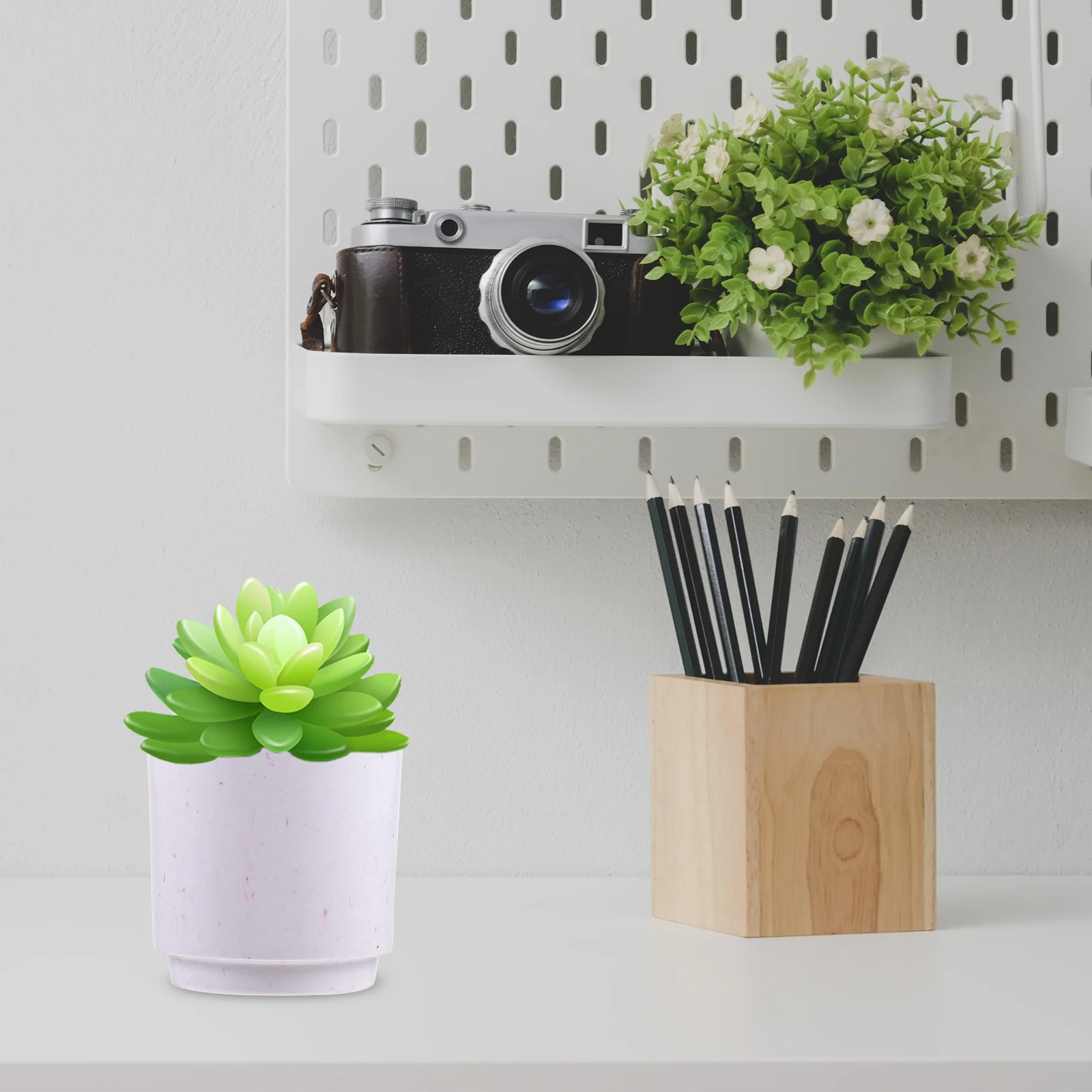 

3 Pcs Plant Fiber Flower Pot Durable Mini Succulent Planter Decorative Balcony Home Office Plant Containers Breathing Pot