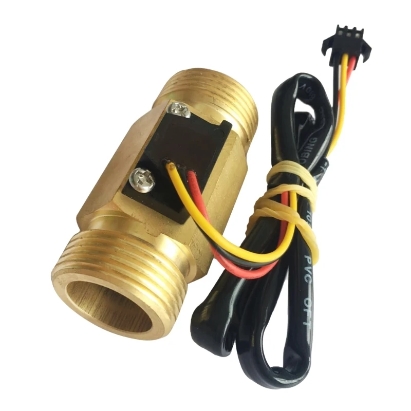 Sensore di flusso d'acqua aggiornato interruttore per uso alimentare misuratore di portata ad effetto Hall contatore del fluido ottone 44mm facile Drop Shipping