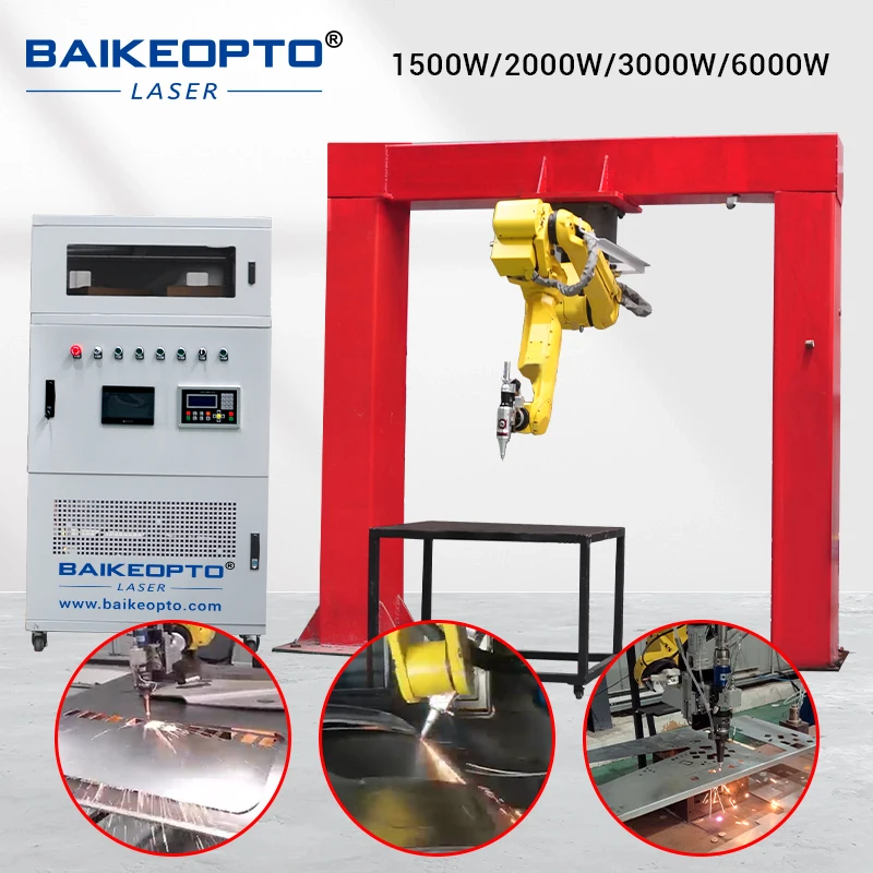 Machine de découpe de robot de découpe 3D à tête laser à fibre 1500 W