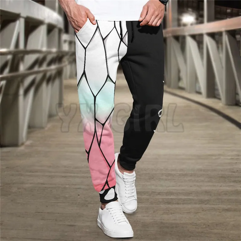 Demon Slayer Shinobu Fashion Jogger Pants 3D Printed Casual Men Jogging Trousers New Streetwear Autumn Loose Sports Pants