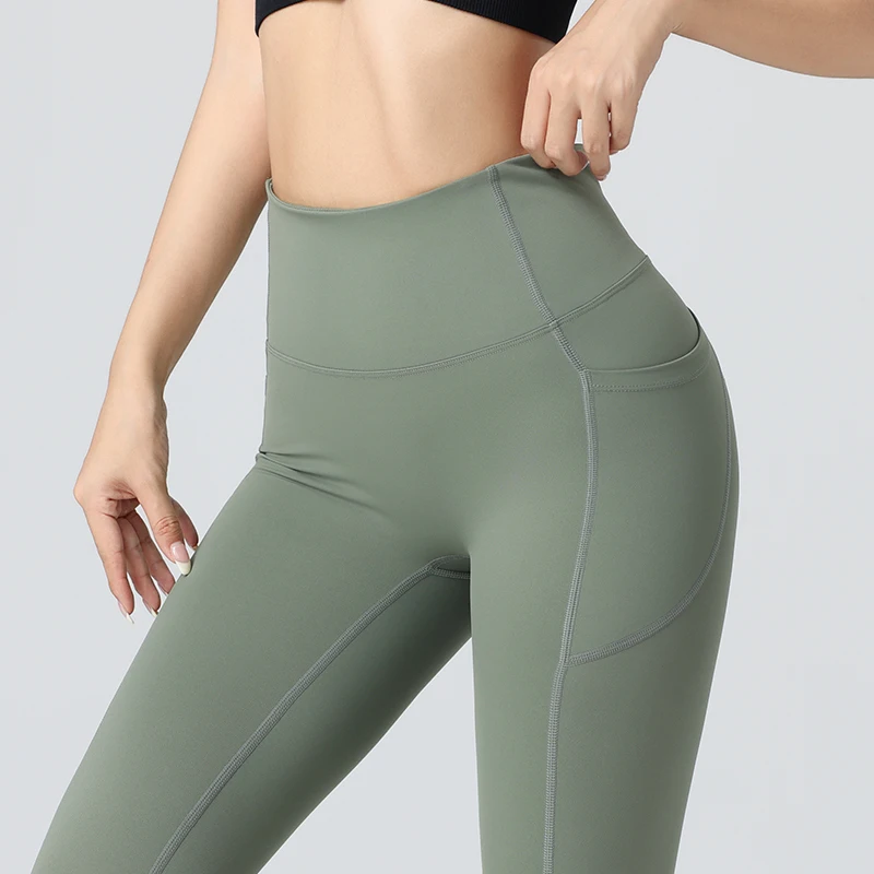 Bestseller High Waist Women Yoga Leggings with Pockets Soft Quick Dry Gym Workout Sports Pants image 2