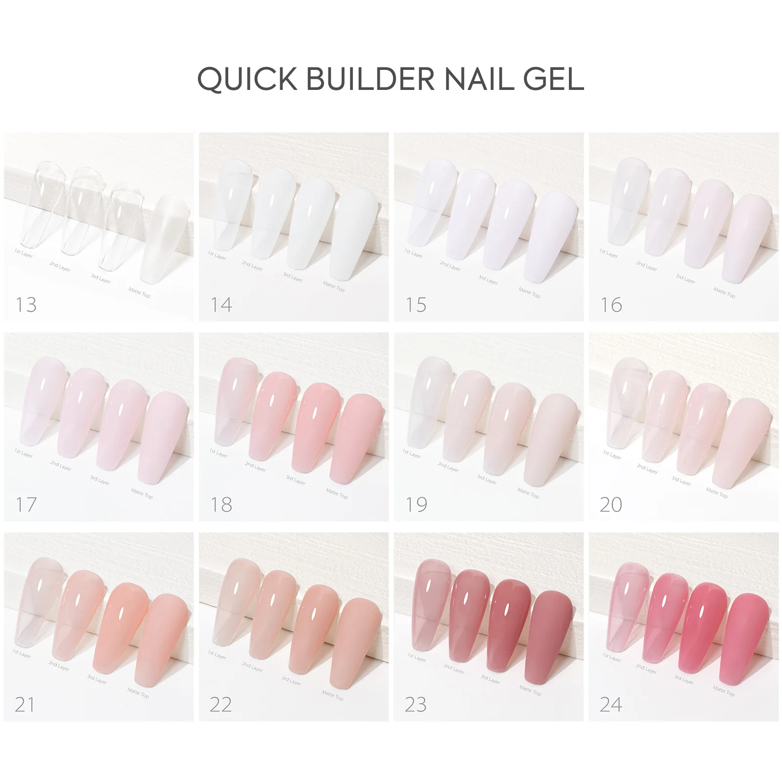 CANNI TPO-freies Schnell-Aufbau-Nagelgel in Flasche, Jelly Nude, halbtransparente Farbe, 9ml, ablösbares UV-LED-Formgel – Detail 13