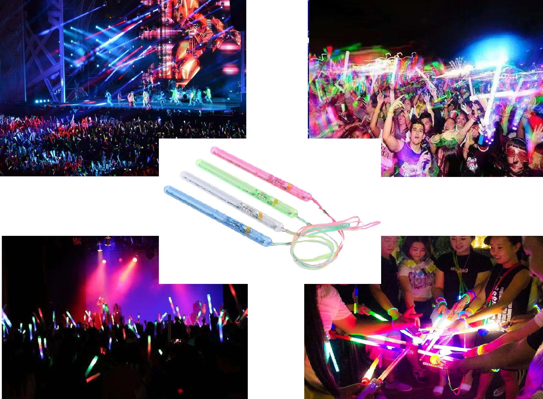 

12Pcs LED Light Sticks Bright Flashing Modes Lightweight for Parties Outdoor Activities Glow Sticks Glow Stick Multi Colour