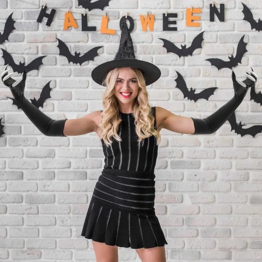 Halloween Long Nail Claw Glove Devil Claw Glove Cosplay Role Play Party Prop for Women and Girls Costume Accessory