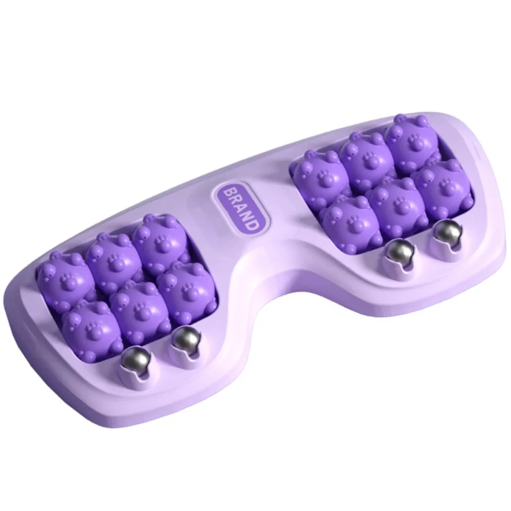

Tri-Color Foot Massager Roller Four Row Rubbing Motion Foot Therapy Roller Multi-Purpose Magnetic Beads Rubbing Foot Massager