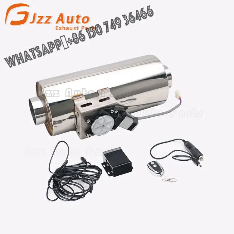 

Car Exhaust System Stainless Steel Center with Electric Valve 3inch Inlet 6.2" Body Resonator Valvetronic Muffler