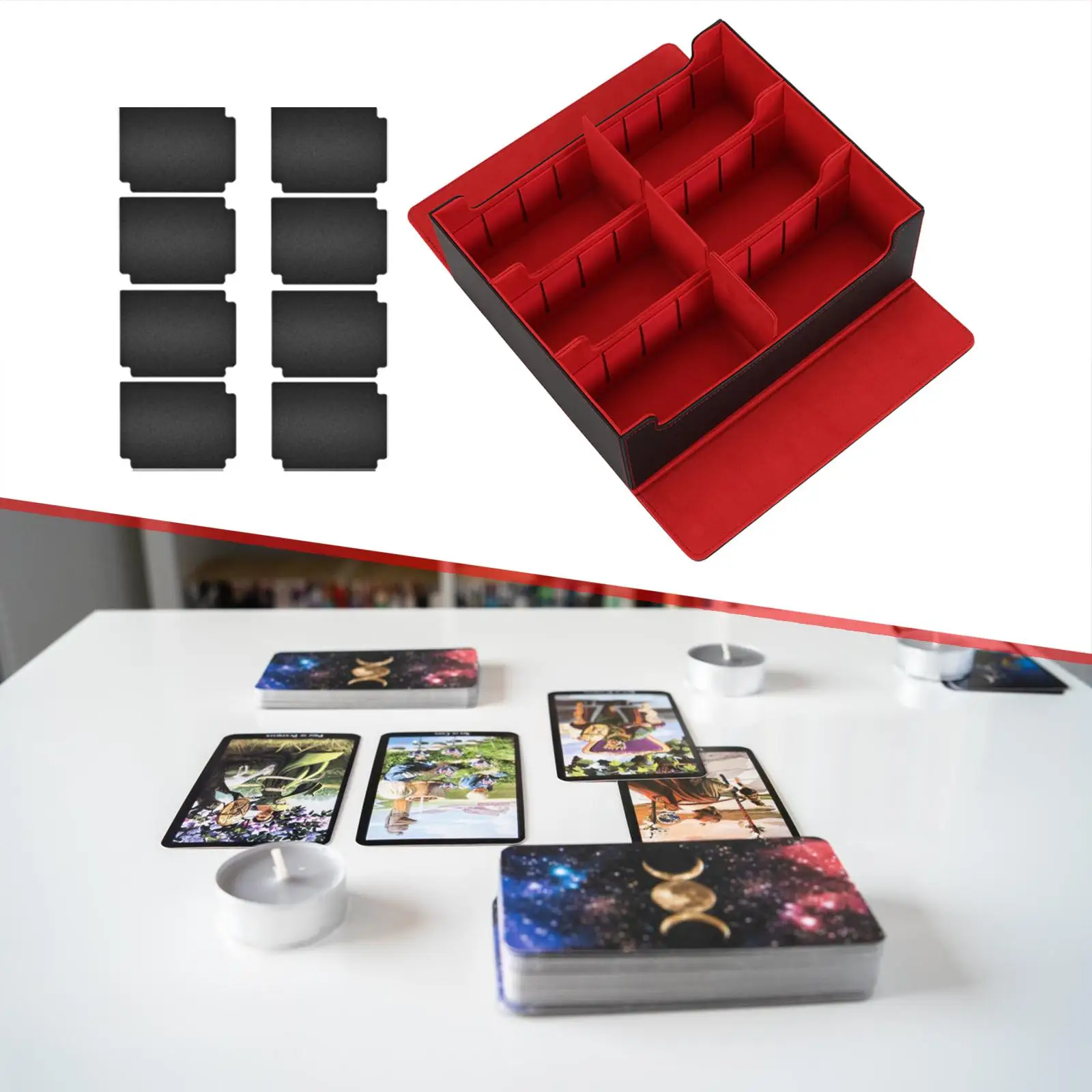 1800+ Karten Sammelkarten-Deckbox, magnetischer Kartenhalter, Aufbewahrungsboxen für TCG MTG, langlebiges Baseball-Kartenhalter-Display-Kartenetui