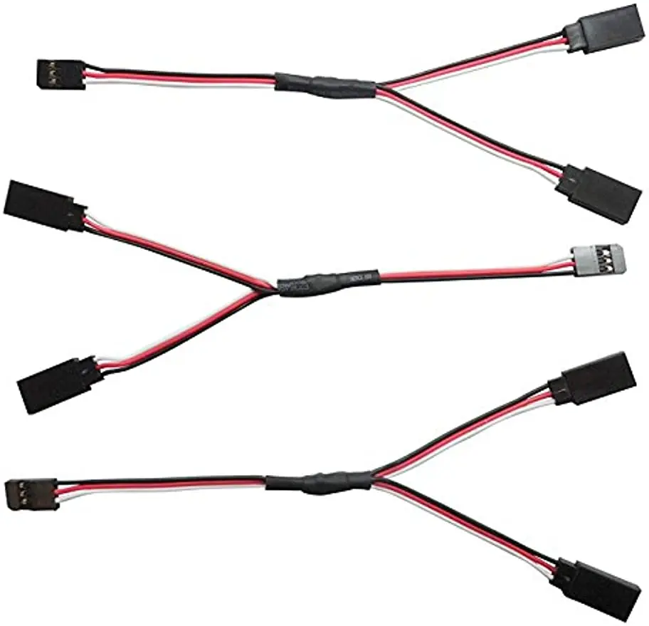 

15cm Remote Control Y Servo Extension Cable, Male to Female for JR Y Harness Servo Lead Extension (Pack of 3)