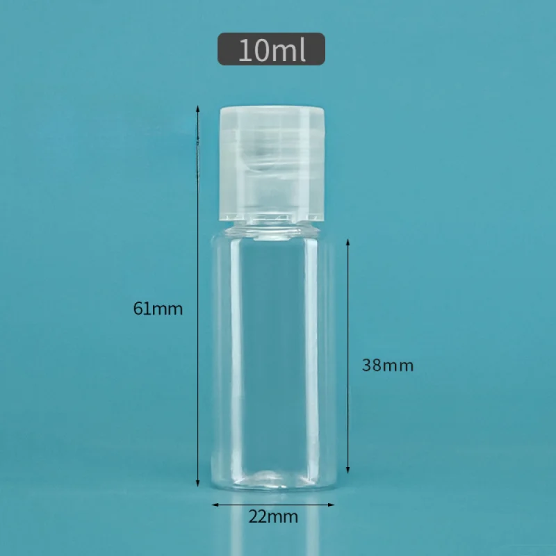 5ml 10ml 15ml 20ml 25ml 30ml Flip-top PET Lotion Bottle Plastic Sample Dispensing vials Cosmetic packing container