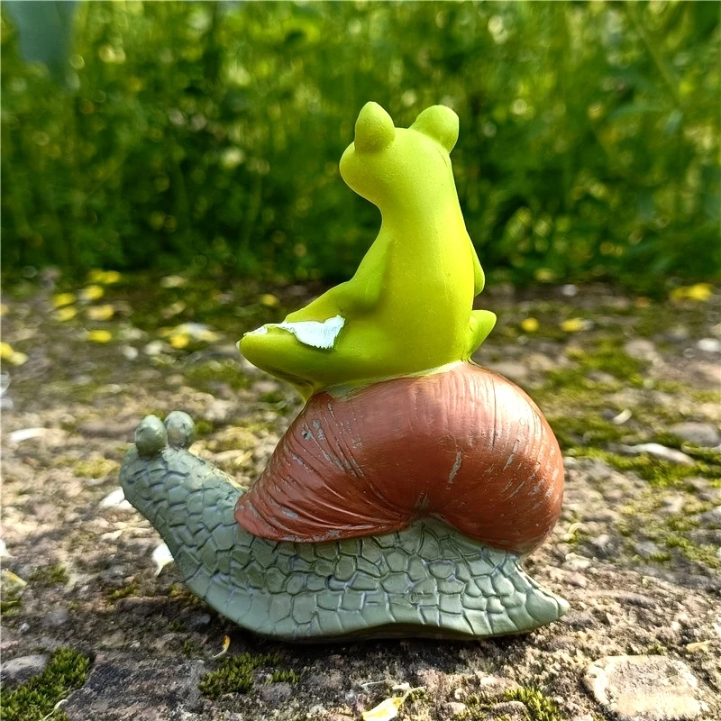 Funny Explorer Frog Miniature Rustic Resin Joyride Snail Figurine Bird Bonsai Decor Micro Landscape Fairy Garden Ornament Turtle