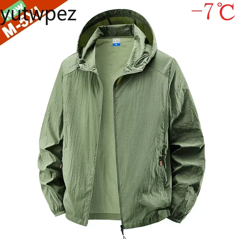 UPF50+ New  Summer Jackets Men Hooded Windbreaker Coats Camping Sunscreen Clothing Ultrathin Fishing Wearing Man Sportswear