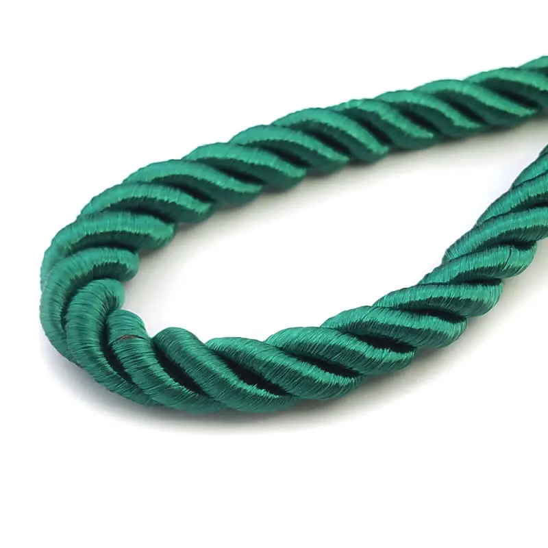 2 Meters 8MM Satin Polyester Cords Three strands of Rope Silk thread Rope Diy Jewelry Findings Accessories wholesale