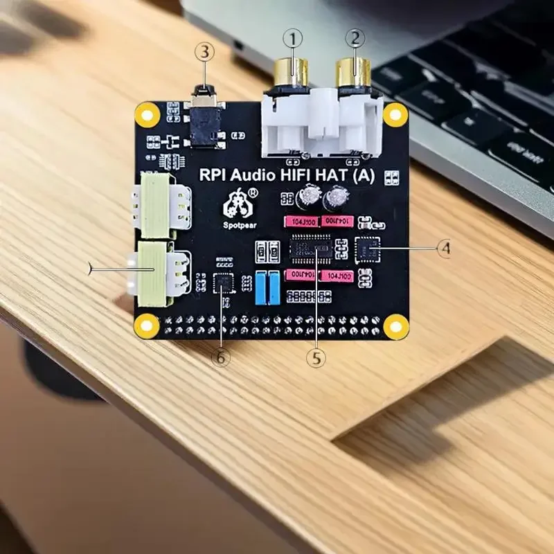 

Совместимая с Raspberry Pi 5 звуковая карта I2S HIFI ЦАП с PCM5122, также работает с PI4/PI3/Zero.