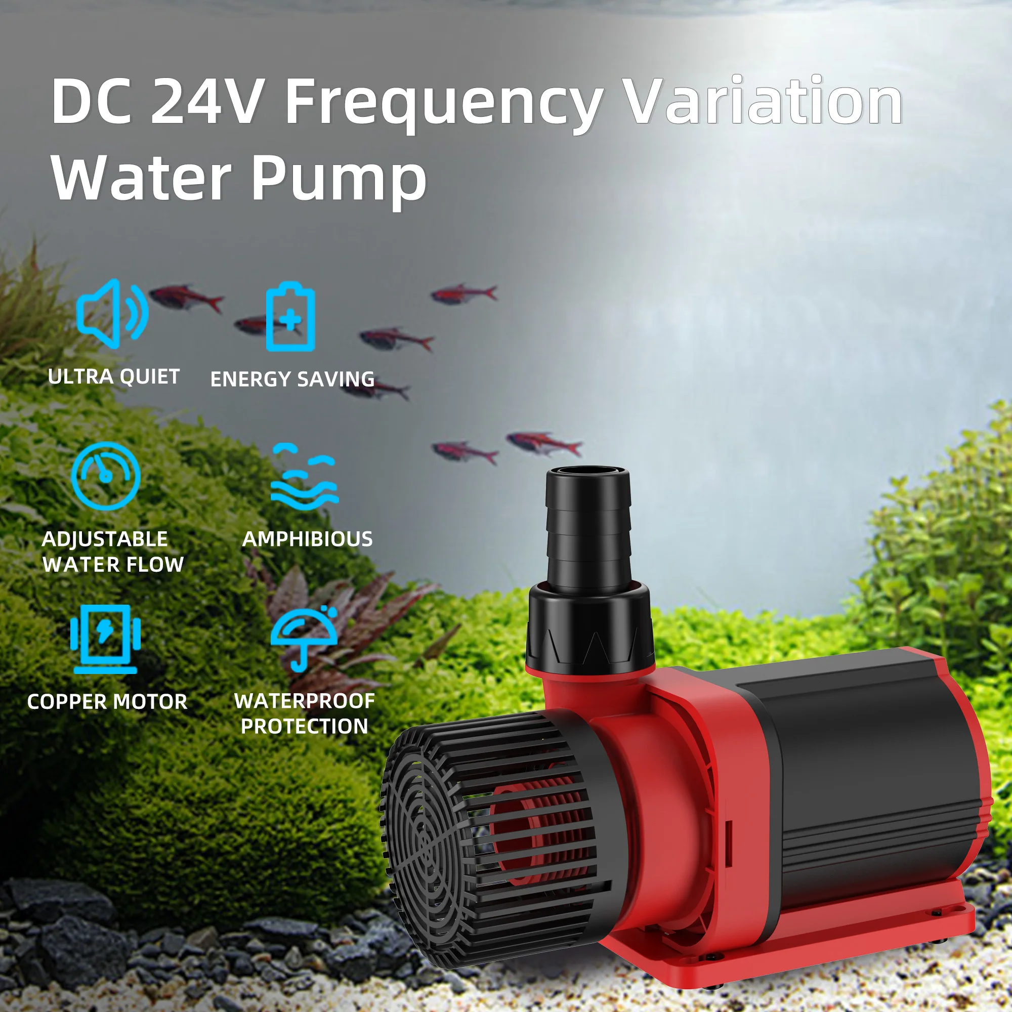 Aquarium Fishland - Safe Big Fish Tank Water Pump
