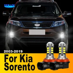 2Pcs LED Lamp Car Front Fog Light Accessories For Kia Sorento 2003 2004 2005 2006 2007 2008 2009 2010 2011 2012 2013 2014-2019