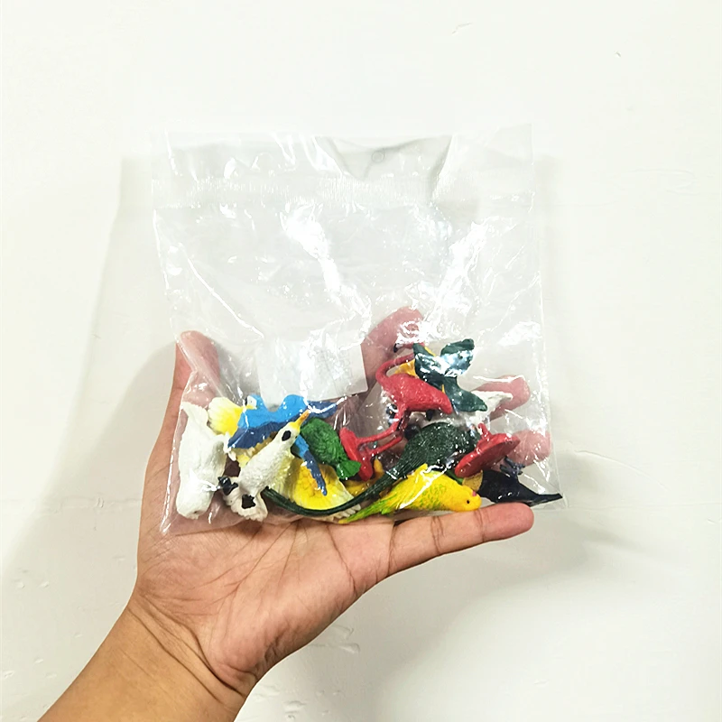 11 szt./zestaw mały rozmiar ptaszki Model papuga Flamingo solidna symulacja figurki ozdoby zabawki dla dzieci prezenty świąteczne